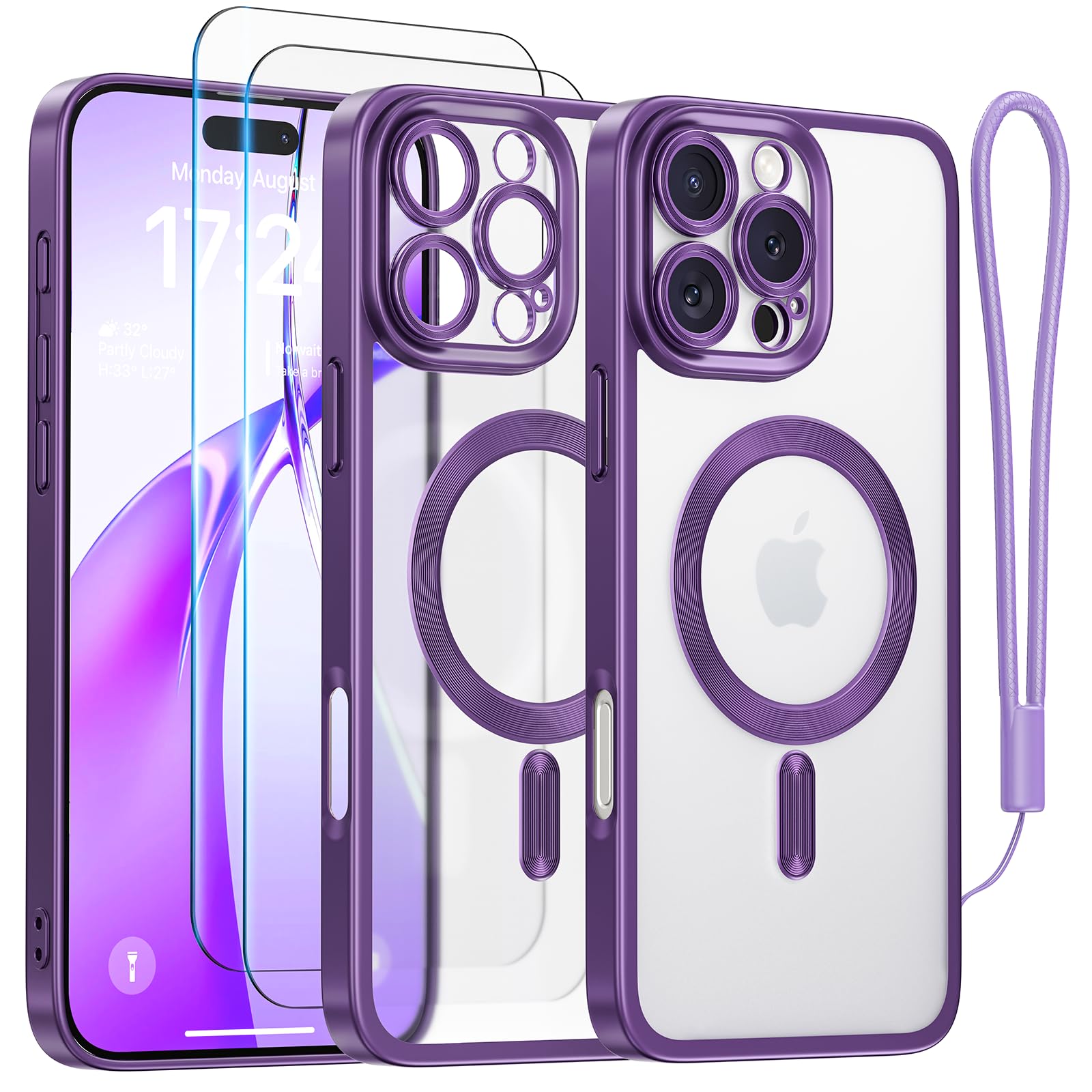 Meifigno Candy Frosted Magnetic Case for iPhone 16 Pro Max 6.9