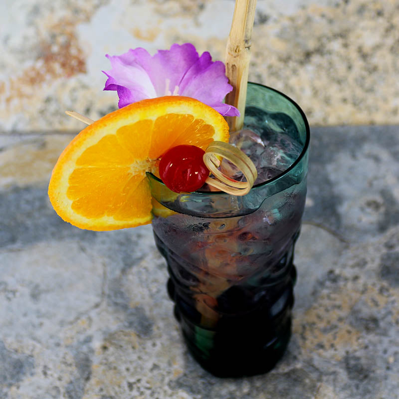 BarConic ® Tiki Glass - 15 oz Teal Tropical Cocktail Cups for Margaritas, Pina Coladas & Summer Drinks - Perfect for Luau Parties, Beach Bars & Poolside Sipping