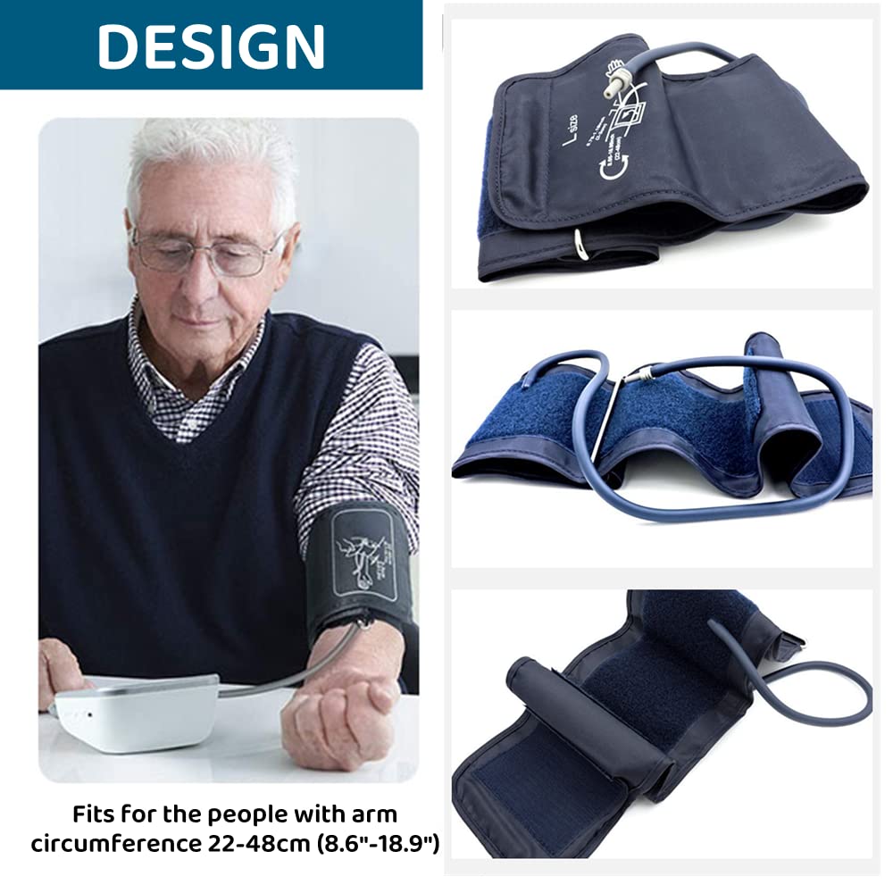 LUKELI Large Arm Cuff for Automatic & Digital Blood Pressure Monitor (22-48cm) - Comfortable & Accurate BP Measurement for Adults & Seniors - Perfect for Home Use, Clinics, and Elderly Care