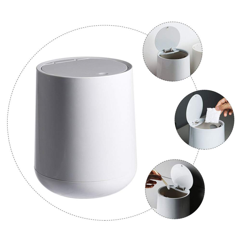 1pc Mini Trash Can - Small Waste Bin for Paper & Garbage, Lovely Desktop Trash Container for Home & Office Use - Perfect for Desks, Bathrooms, and Bedrooms