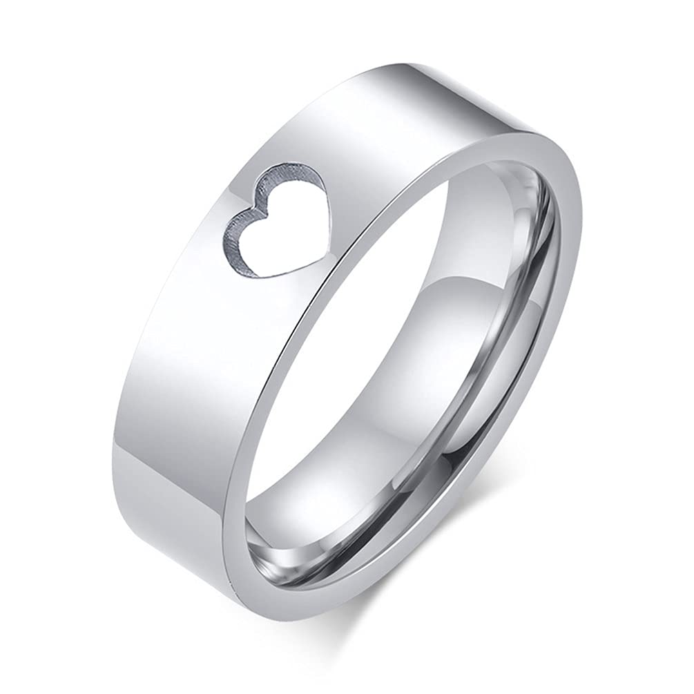 Set of 3 Best Friend Rings - Moon, Sun & Star Stainless Steel Stackable Knuckle Rings for Sisters (Big, Middle, Little) | Personalized Heart Cut-Out Design | Bridesmaid Gift Idea for Weddings, Anniversaries & Friendship Day