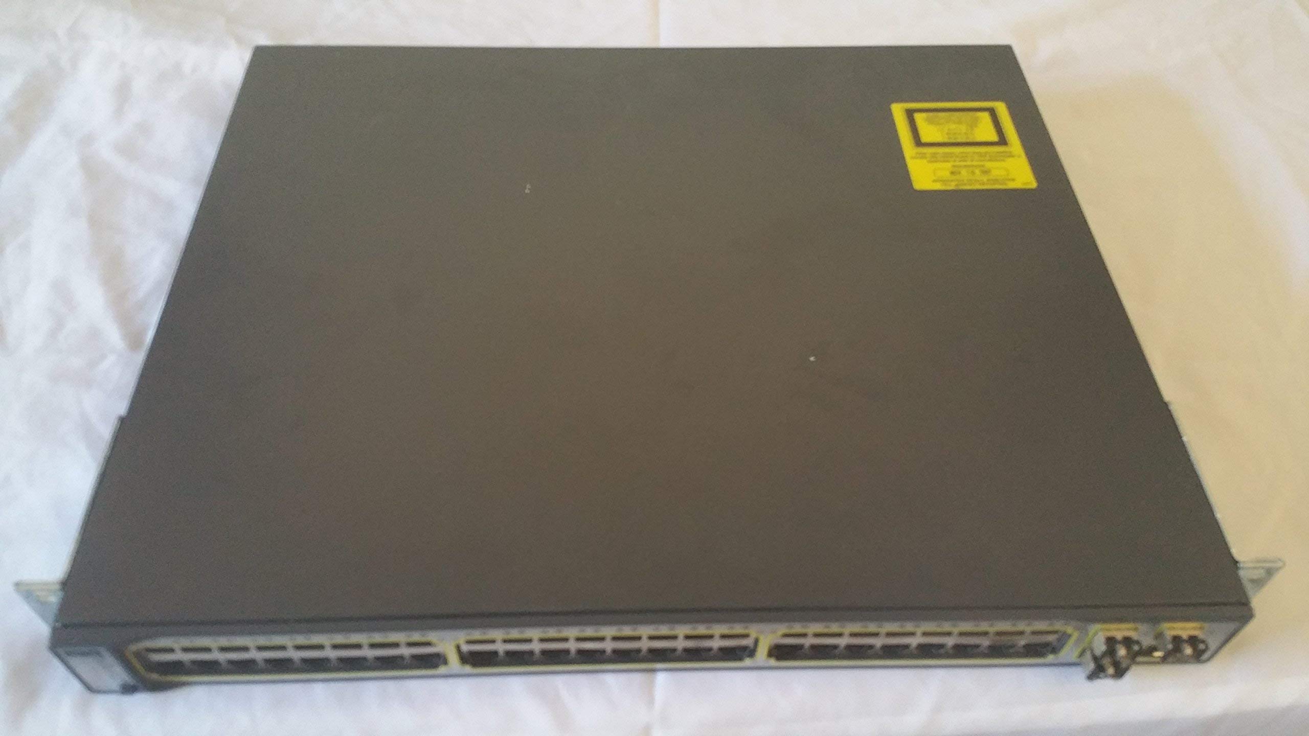 Cisco WS-C3750V2-48PS-S Catalyst 3750V2 48-Port Gigabit PoE Switch | 370W Power Over Ethernet | Layer 3 Managed Network Switch | Refurbished & Tested | Ideal for Office, Data Center & Enterprise Networking