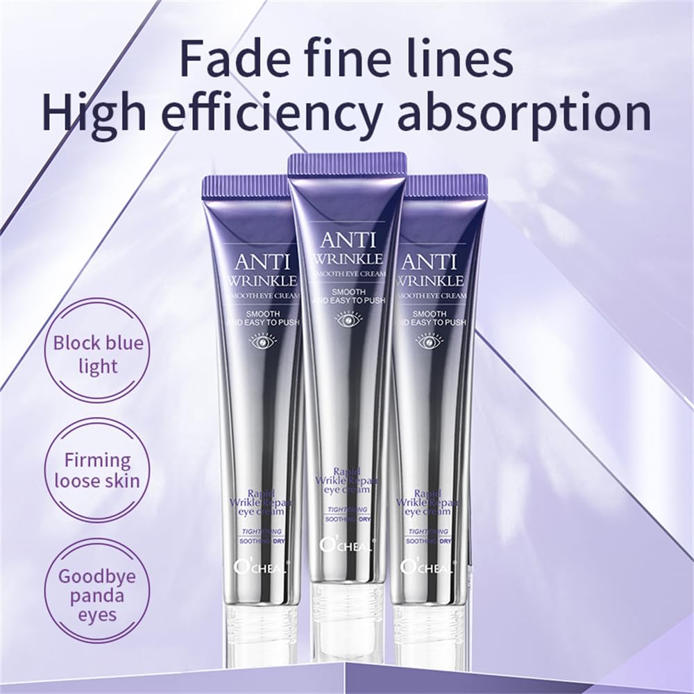 Best Eye Cream for Dark Circles & Wrinkles - Anti-Aging Under Eye Treatment with Hyaluronic Acid - Reduces Puffiness, Fine Lines & Bags - Perfect for Daily Skincare Routine & Nighttime Use