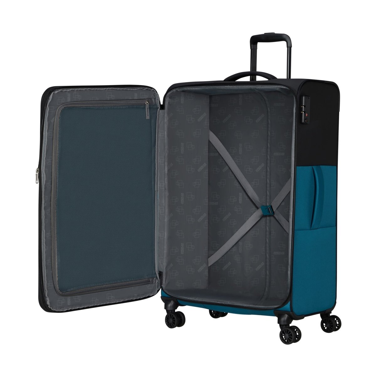 American Tourister Daring Dash Large Suitcase - Lightweight Durable Spinner Luggage with 360° Wheels for Travel, Business Trips & Vacations | Perfect Carry-On for Airplanes & Weekend Getaways