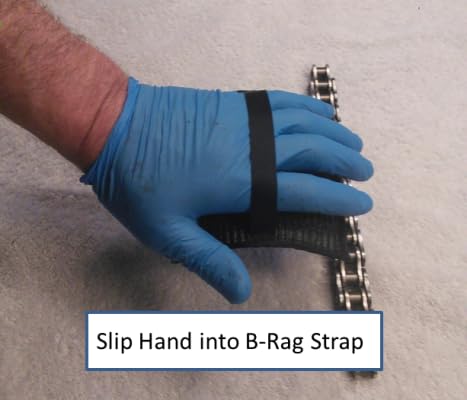 Eco-Friendly Motorcycle Chain Cleaner Rag - Reusable for Bikes & MTB - Easy Maintenance