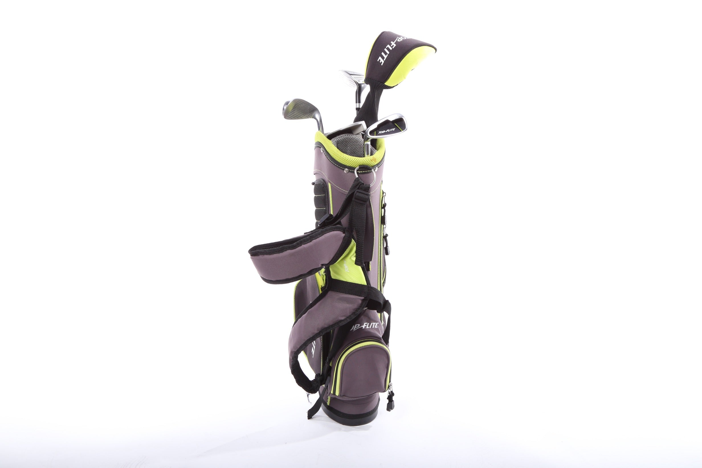 Top Flite Junior Golf Club Set for Left-Handed Kids - Includes Driver, 7 Iron, Sand Wedge, Putter - Perfect for Youth Golf Training & Beginner Practice on Driving Range or Course
