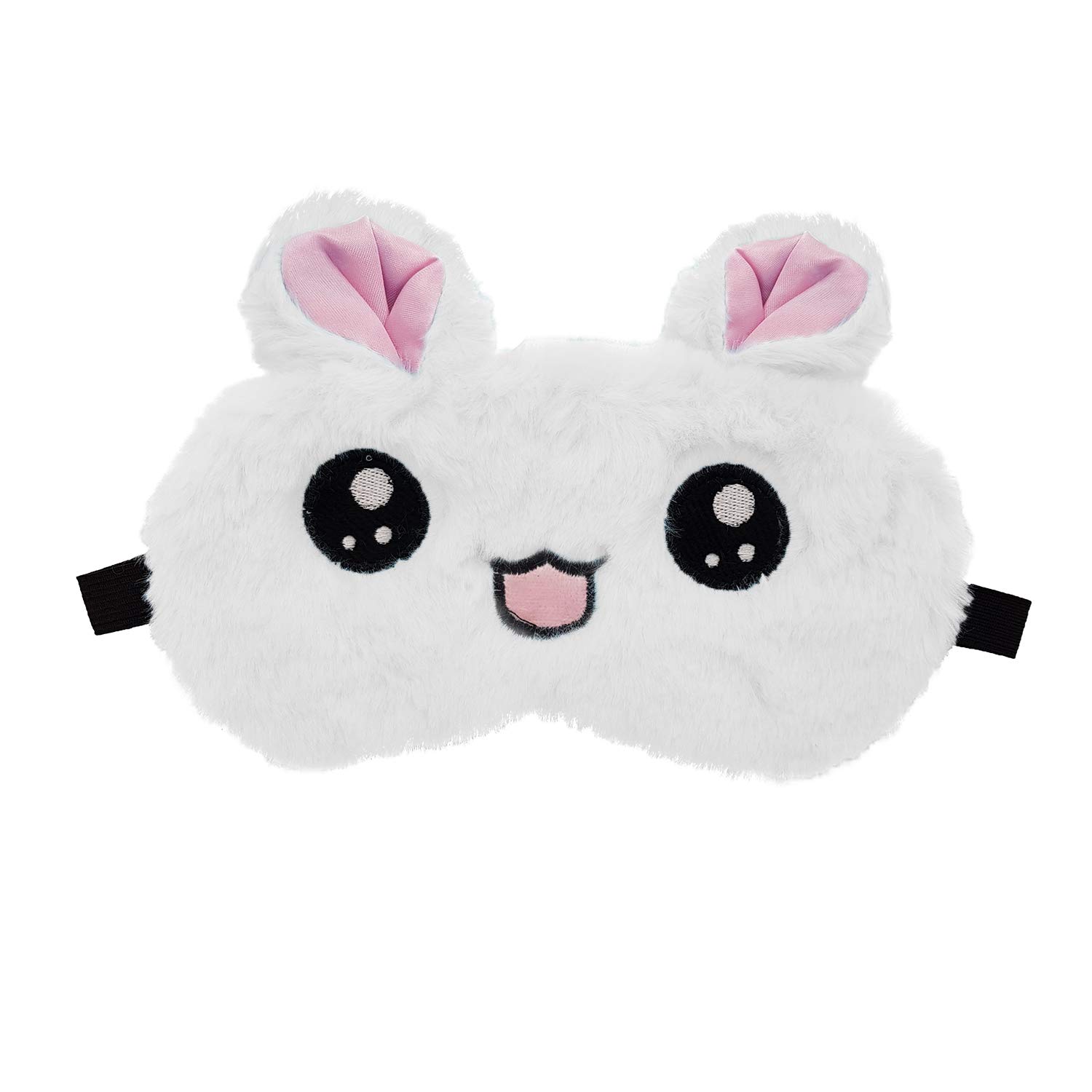 Jenna™ Cute Fur Sleeping Eye Mask - Soft & Comfortable for Insomnia Relief, Meditation, Puffy Eyes & Dark Circles - Kitty White Design for Women & Men - Perfect for Travel, Nap & Relaxation