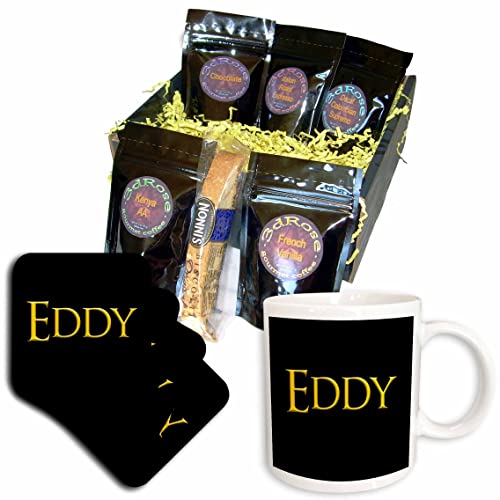3dRose Eddy Classic Baby Boy Name in USA - Elegant Coffee Gift Basket for Newborns, Baby Showers & Christenings (cgb_351386_1)