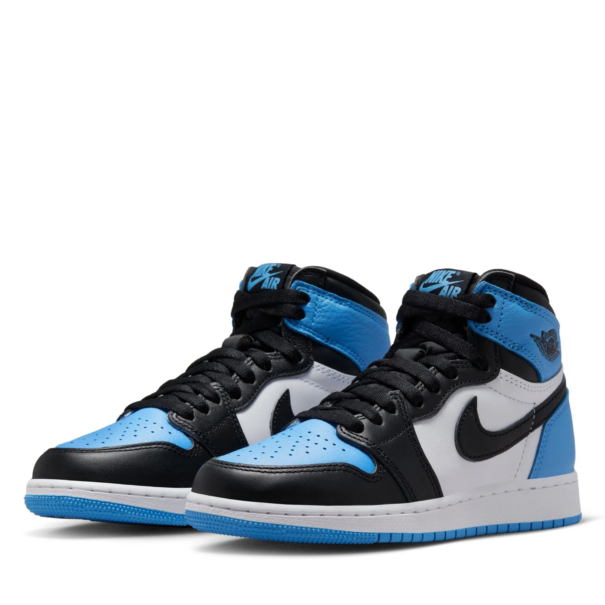 Air Jordan 1 Retro High OG GS UNC Toe Sneakers - University Blue, Black & White Colorway - Perfect for Basketball, Streetwear & Sneaker Collectors