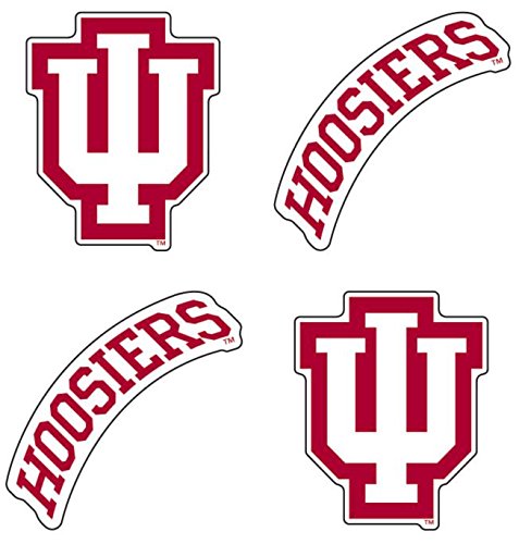 Indiana NCAA Fan-A-Peel Temporary Tattoos 4 Pack - Show Your Team Spirit at Games & Tailgate Parties