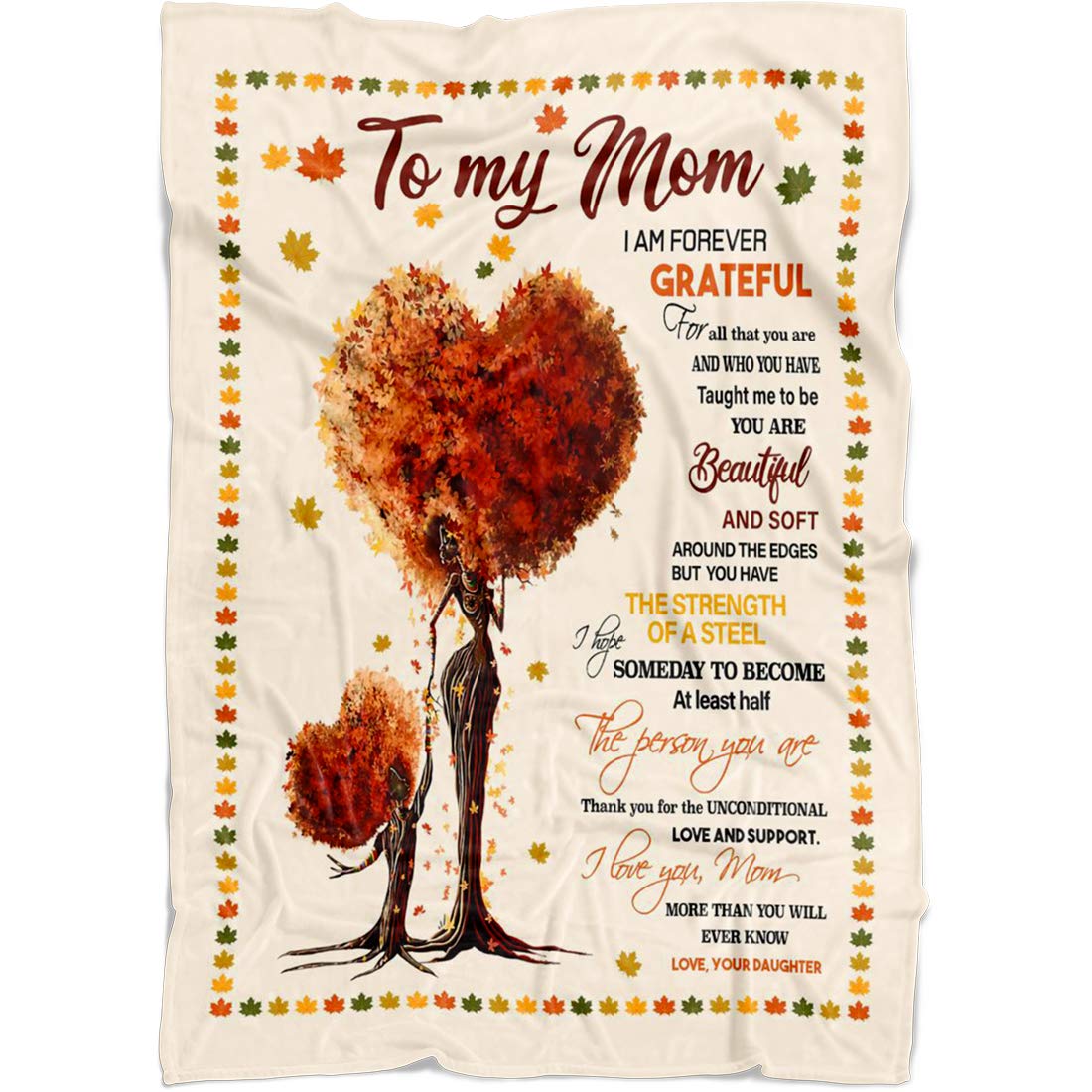 Personalized Fleece Blanket for Mom - Custom Mother's Day Gift with Kids' Names - 'To My Mom We Love You' Embroidery - 50