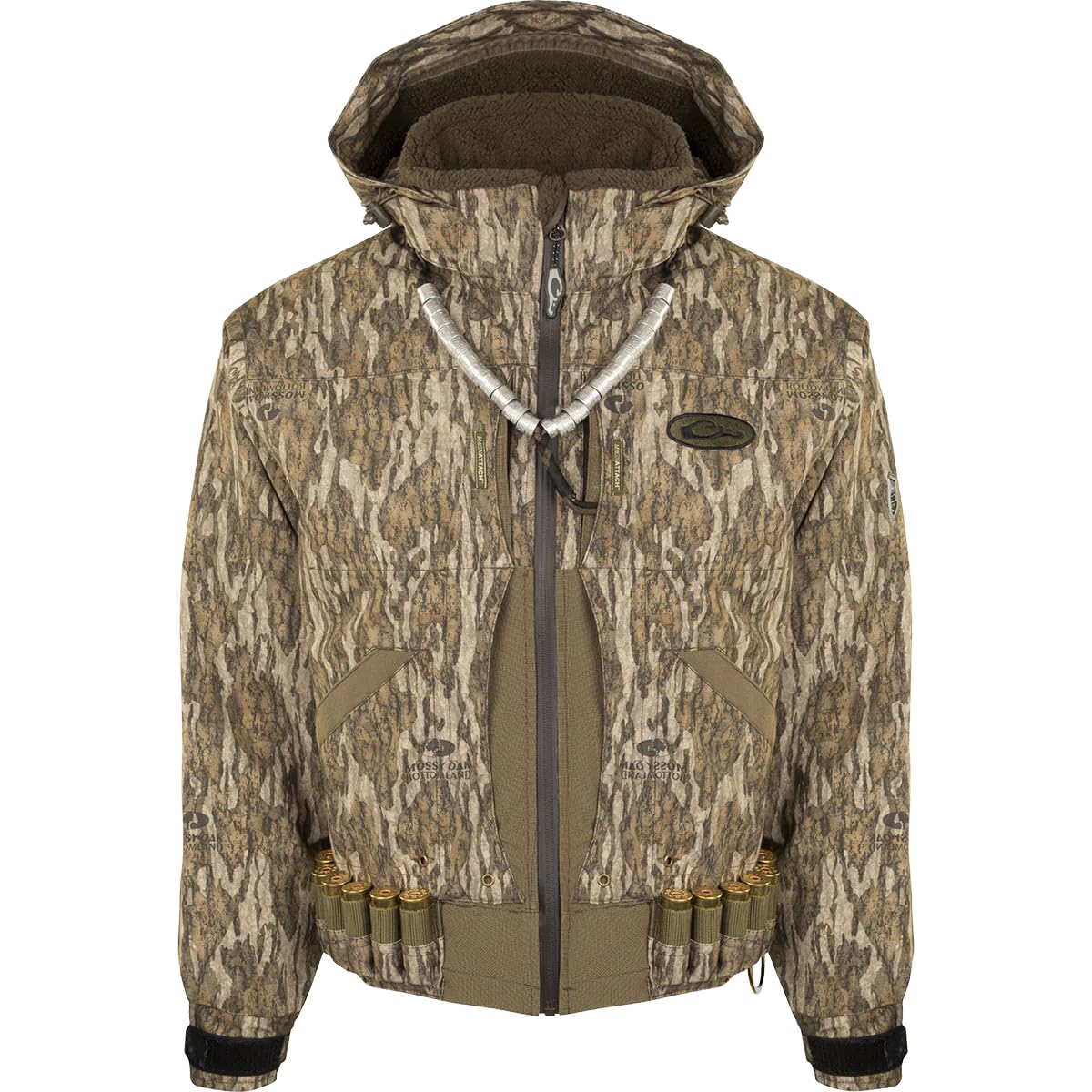 Drake Waterfowl Guardian Elite™ Flooded Timber Jacket - Waterproof Hunting Jacket for Men, Shell Weight Green Timber Camo, Size Small - Ideal for Waterfowl Hunting in Wetlands & Timber Areas