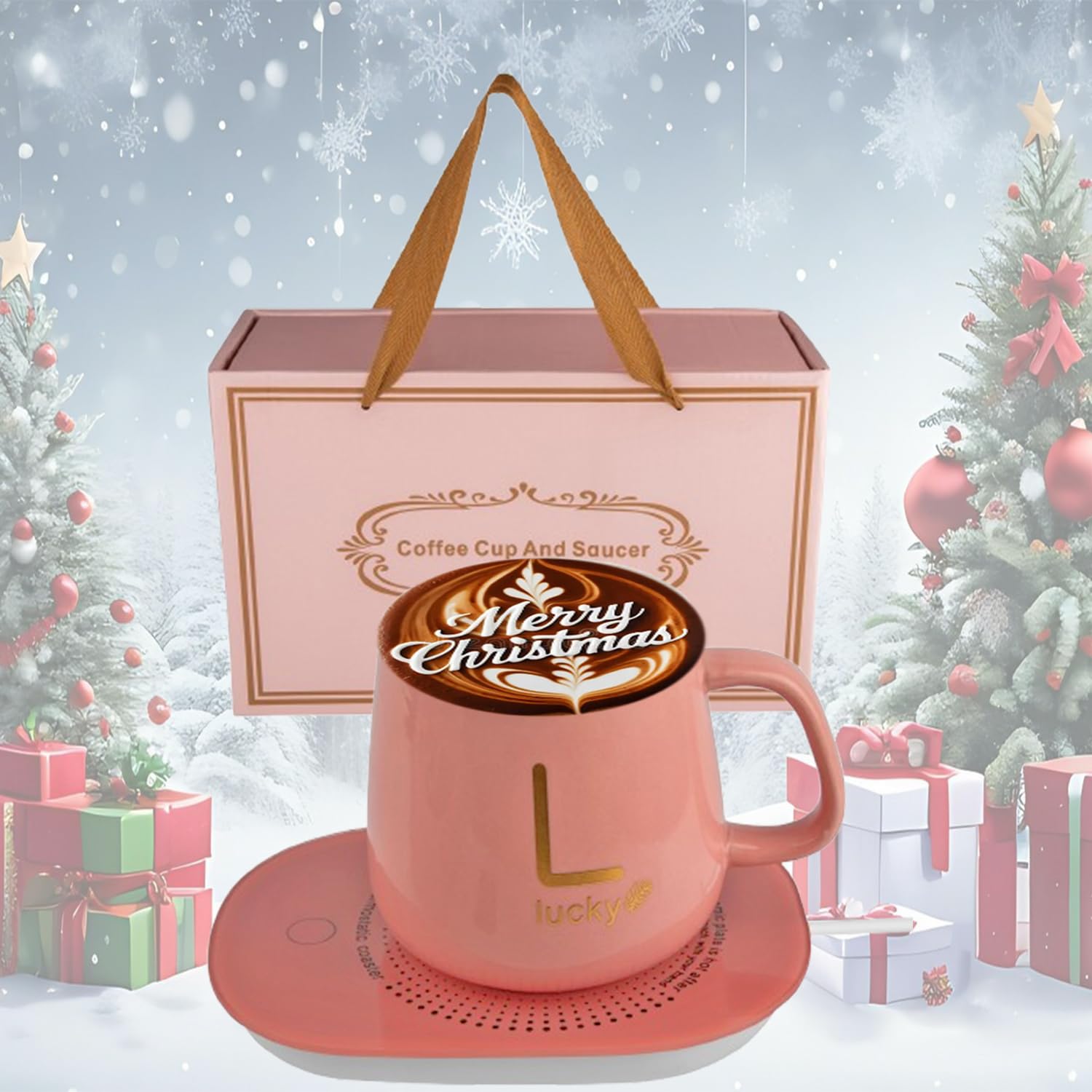 Electric Coffee Mug Warmer for Desk with Auto Shut Off - USB Cup Warmer for Coffee, Tea & Hot Drinks - Perfect for Home Office, Dorm & Workspace Use
