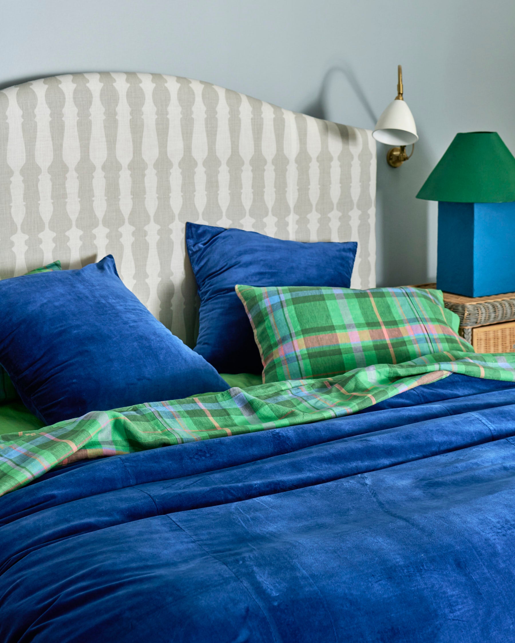 Jewel Of The Nile Tartan Linen Pillowcases - Luxury Egyptian Cotton Bedding Set for Sofa, Couch & Home Decor