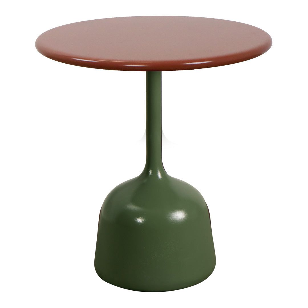 Round Coffee Table with Glossy Finish - Small Modern Accent Table for Living Room, Bedroom, or Office