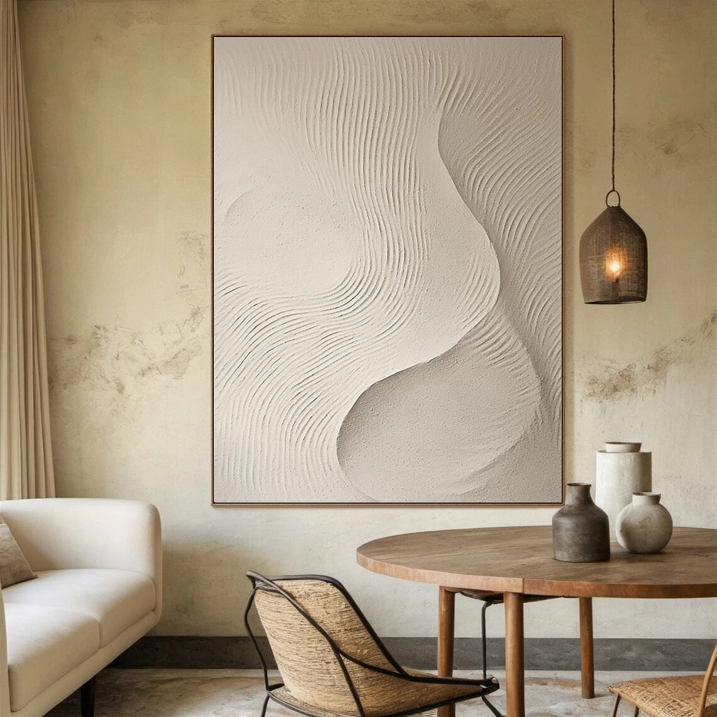 Beige & Brown Abstract Wall Art Print #BB091 - Modern Home Decor for Living Room, Bedroom & Office