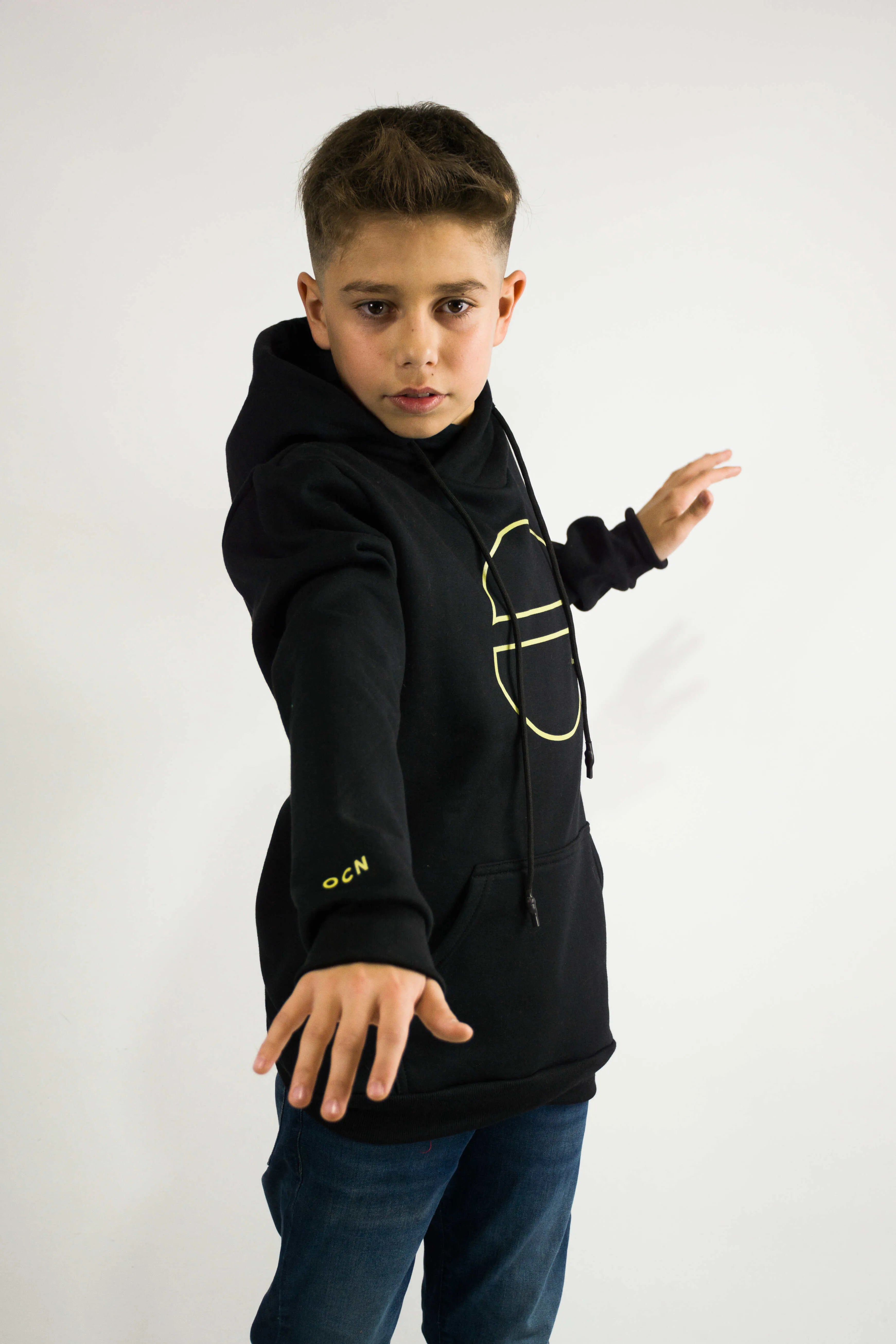 Black Kids Kangaroo Hoodie - Warm & Cozy Winter Pullover for Boys & Girls - Perfect for Outdoor Play & School Activities