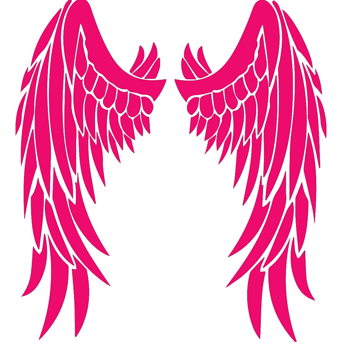 Saint Wings Lovely Pink Vinyl Decal Stickers (Set of 2) - Waterproof Premium Laptop, Phone, Helmet, Car, Bumper, Mug, Cup, Wall & Door Decor - Perfect for Personalizing Devices, Home & Vehicle Accessories