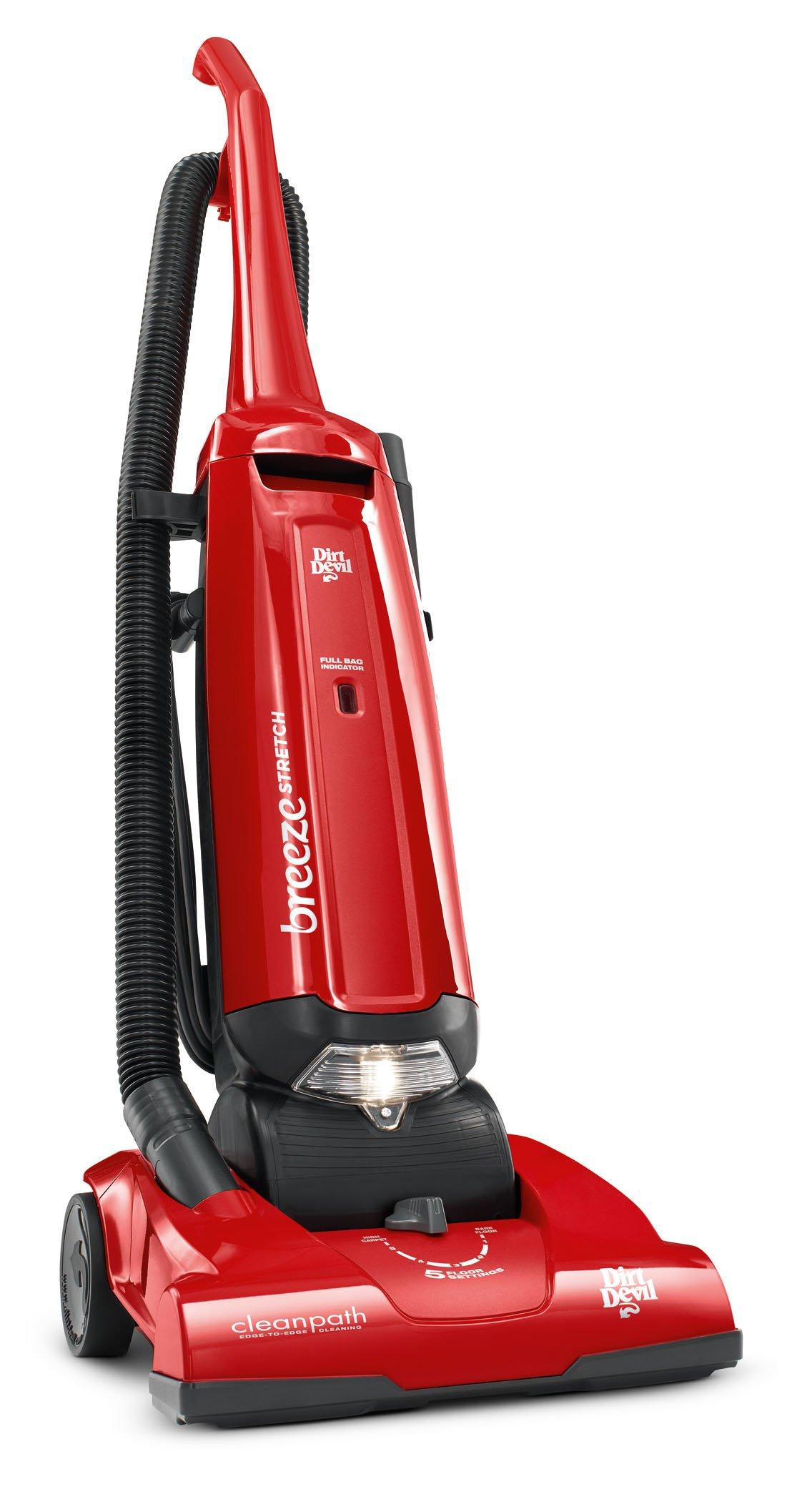 Breeze Stretch Bagged Upright Vacuum Cleaner - Powerful Suction for Pet Hair, Hardwood Floors & Carpets - Perfect for Home Cleaning & Quick Pickup