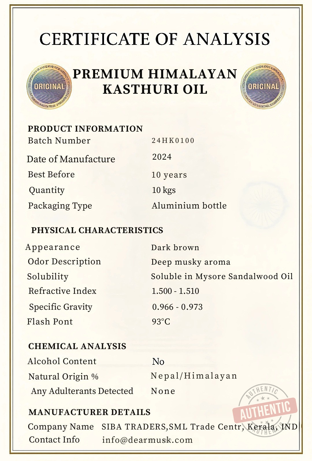 Premium Himalayan Pure Thick Deer Musk Nafa/Kasturi Oil - 100% Natural Pheromones & Aphrodisiac - 3ML Limited Edition - Enhances Attraction & Romance for Men & Women