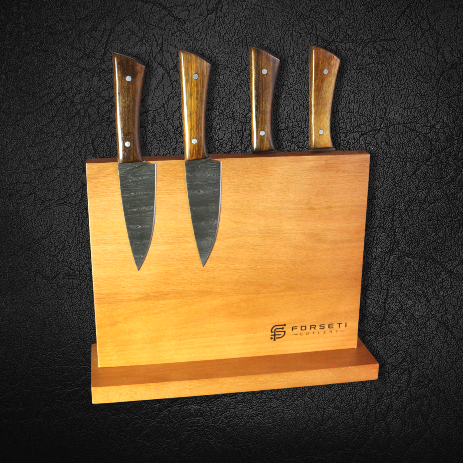 Premium Forseti Steel Dual-Sided Magnetic Knife Block - Secure Knife Storage for Kitchen Countertop - Perfect for Chefs & Home Cooks (Stainless Steel, Wall Mount or Countertop Use)