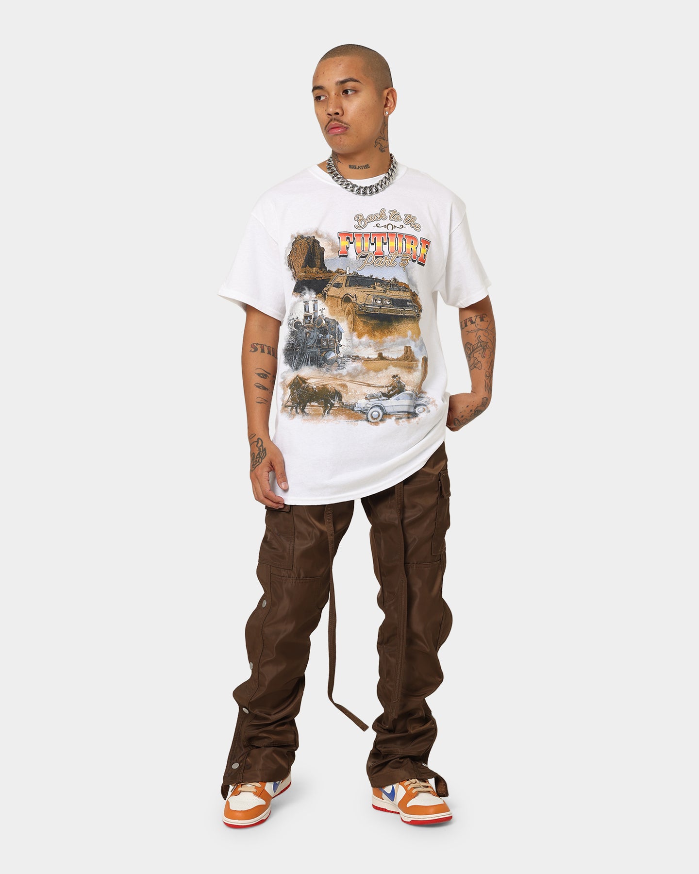 Back To The Future 3 Vintage T-Shirt - Retro Movie Tee - White Cotton T-Shirt - Perfect for 80s Fans, Cosplay & Casual Wear