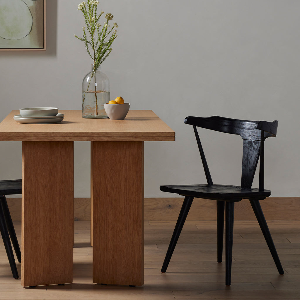 Ripley Dining Chair - Black Oak Wooden Chair for Kitchen, Dining Room & Office | Modern & Comfortable Seating Solution