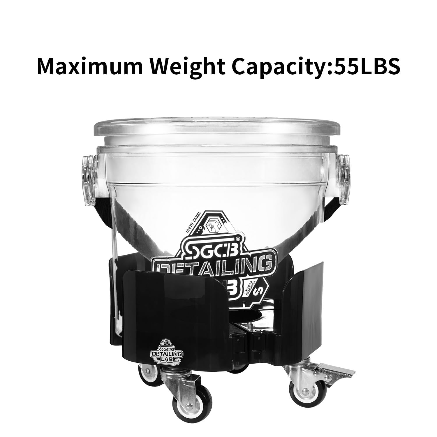 Heavy Duty Bucket Dolly with Wheels - Adjustable 11-12.8