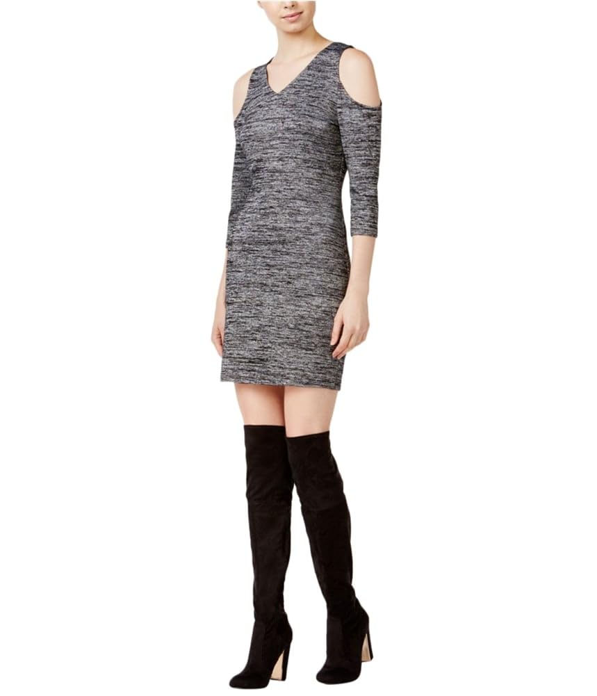 Kensie Women's Space Dye Jersey Dress with Cold Shoulder - Stylish Casual & Party Wear for Summer Outings, Beach Vacations and Date Nights