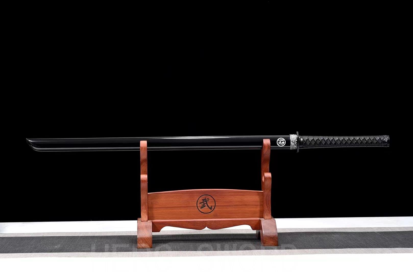 Assassin Five Six Seven Anime Replica Cosplay Katana - Shadow 柒 Japanese Samurai Sword with Blue Blade | Handmade 9260 Spring Steel | Perfect for Cosplay, Anime Conventions & Collectors (#5)
