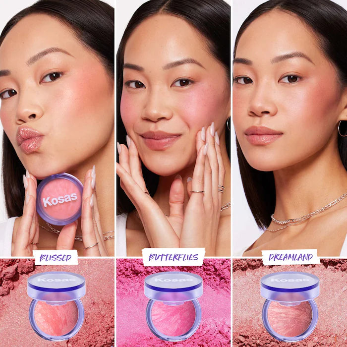 Kosas Blush is Life Baked Talc-Free Illuminating Dimensional Blush - Natural Glow for Cheeks & Face Makeup | Perfect for Daytime, Night Out & Special Occasions