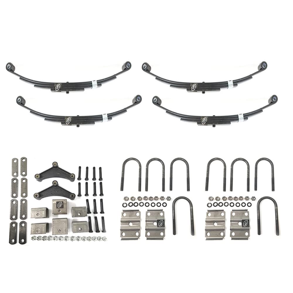 SOUTHWEST WHEEL™ 4,400 lbs Capacity Tandem Trailer Axle Suspension Kit with Leaf Springs, Hanger & U-Bolt Kit - Heavy Duty Replacement for Boat Trailers, Utility Trailers & Cargo Trailers