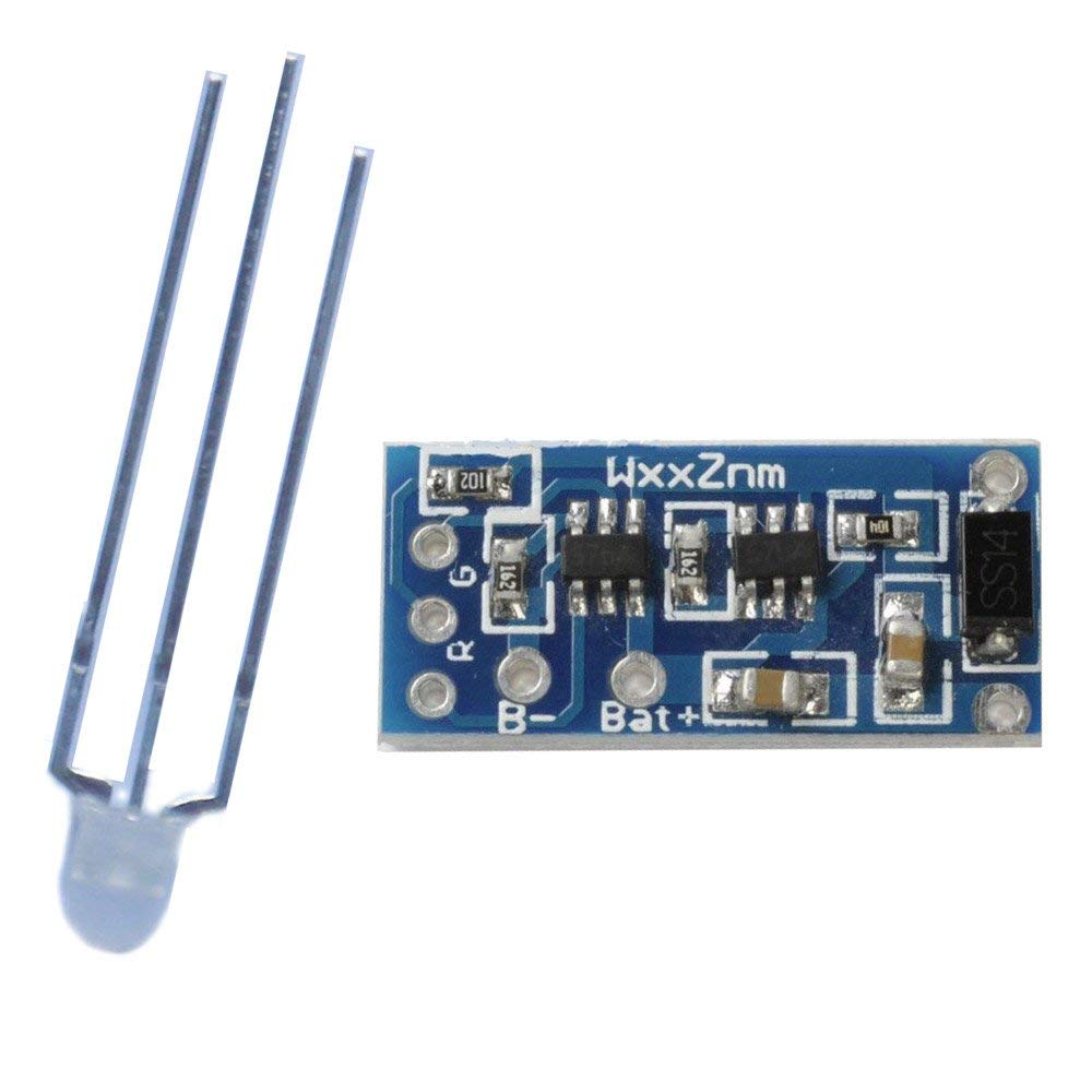 2PCS Dual TP4057 1A Lithium Battery Charging Board with Reverse Protection - 5V1A Li-ion Charger Module with Common Anode LED Indicator - Perfect for DIY Electronics, Arduino Projects & Portable Device Charging