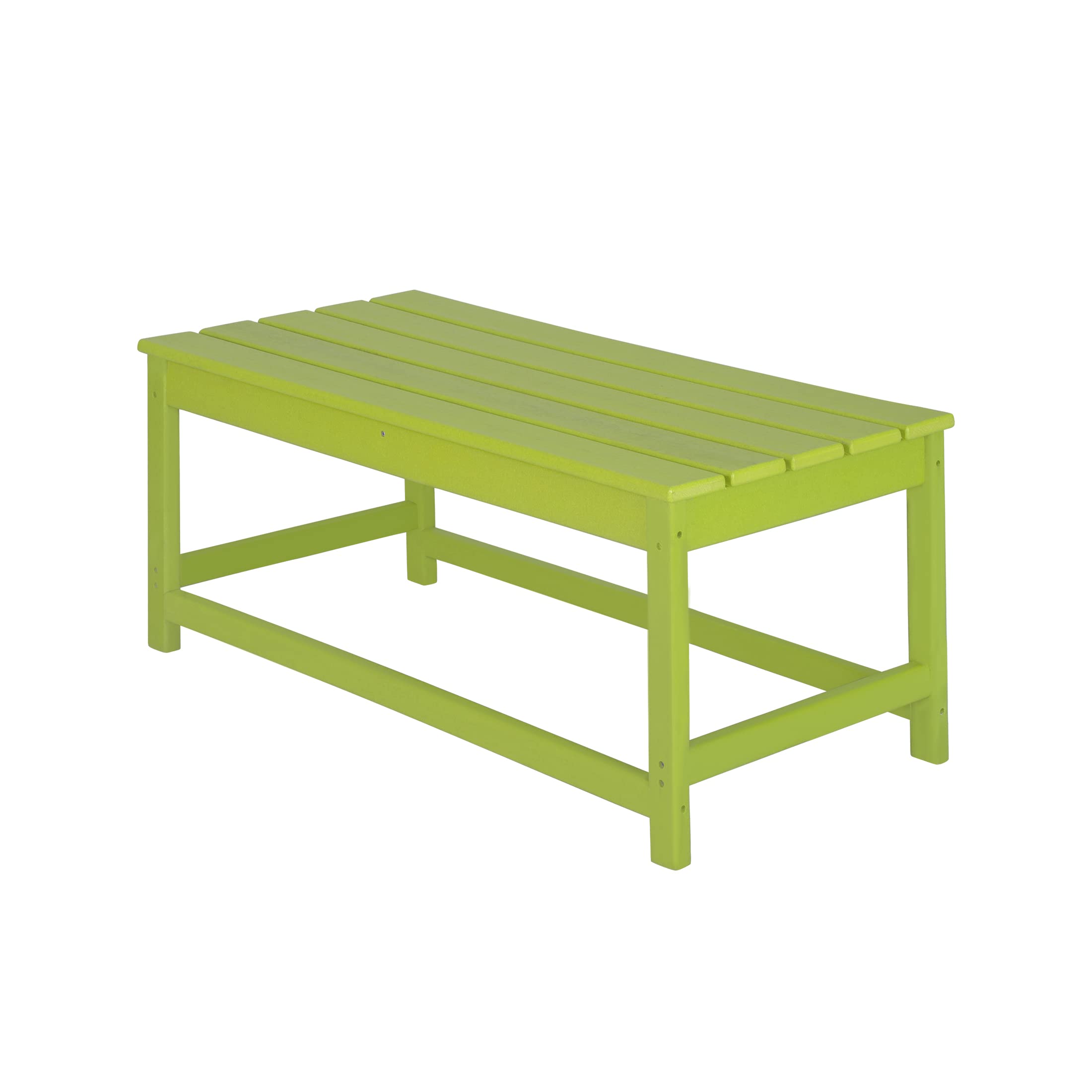 Premium HDPE Adirondack Chairs & Tables Set - 7-Piece Outdoor Patio Furniture with UV/Weather Resistance - Perfect for Backyard, Garden, Balcony, Porch & Lawn Relaxation (Lime Green)