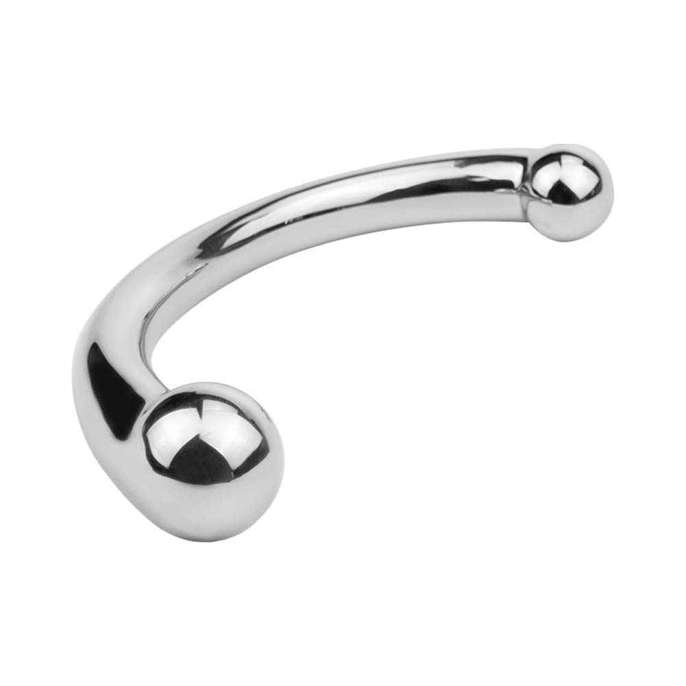 Premium G-Spot Massager & Dual-Ended Metal Dildo - Curved Design for Intense Stimulation | Couples Sex Toy for Enhanced Pleasure & Fetish Play | Perfect for Solo Play & Partnered Exploration