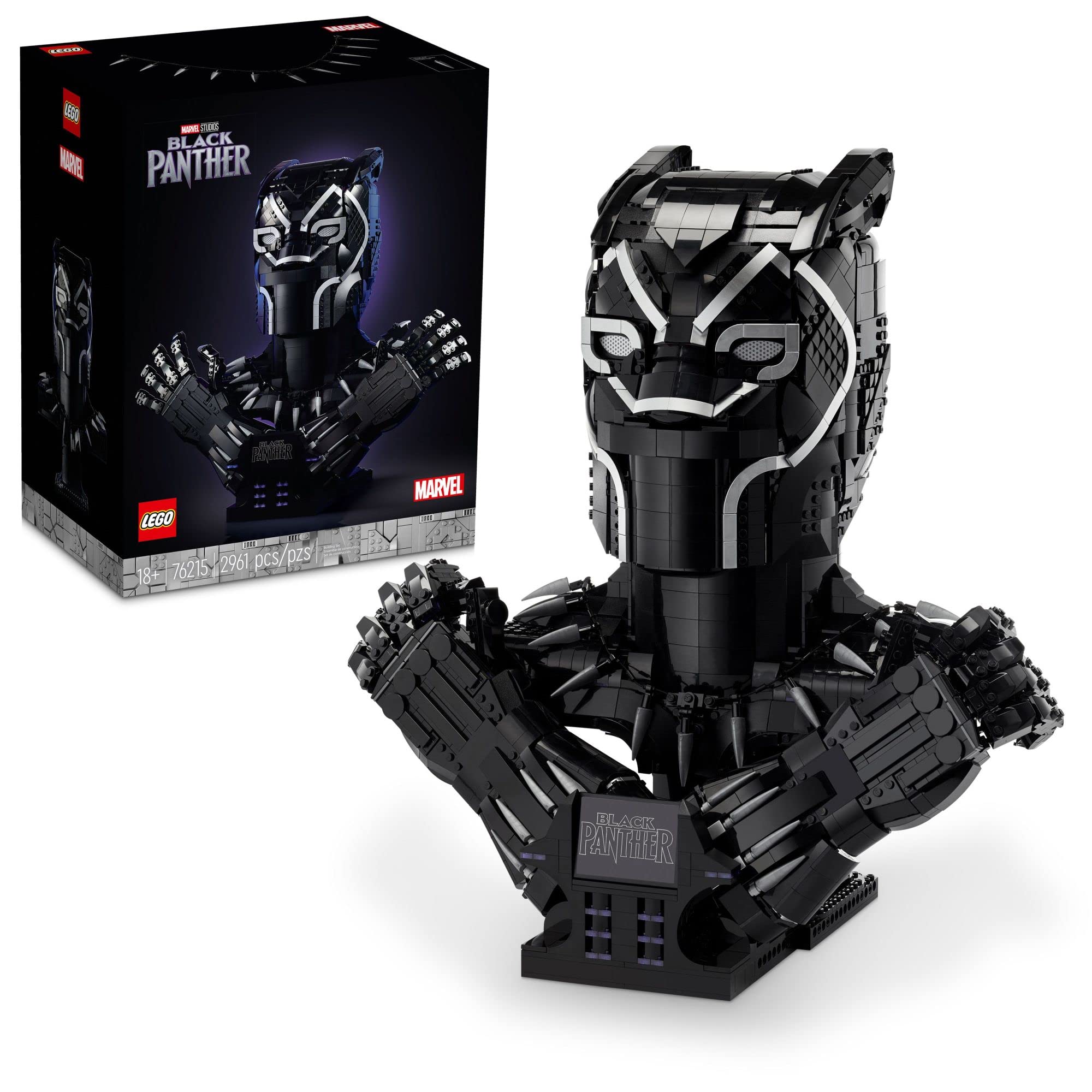LEGO Marvel Black Panther King T'Challa Building Set 76215 - Wakanda Forever Collectible Superhero Model Kit for Adults & Teens | Avengers Infinity Saga Display Piece | Perfect for Marvel Fans & Collectors