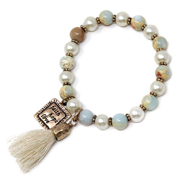 Inspiration Bracelet - Elegant Adjustable Beaded Bracelet for Women, Handmade with Natural Stones, Perfect for Daily Wear, Gifts, and Special Occasions