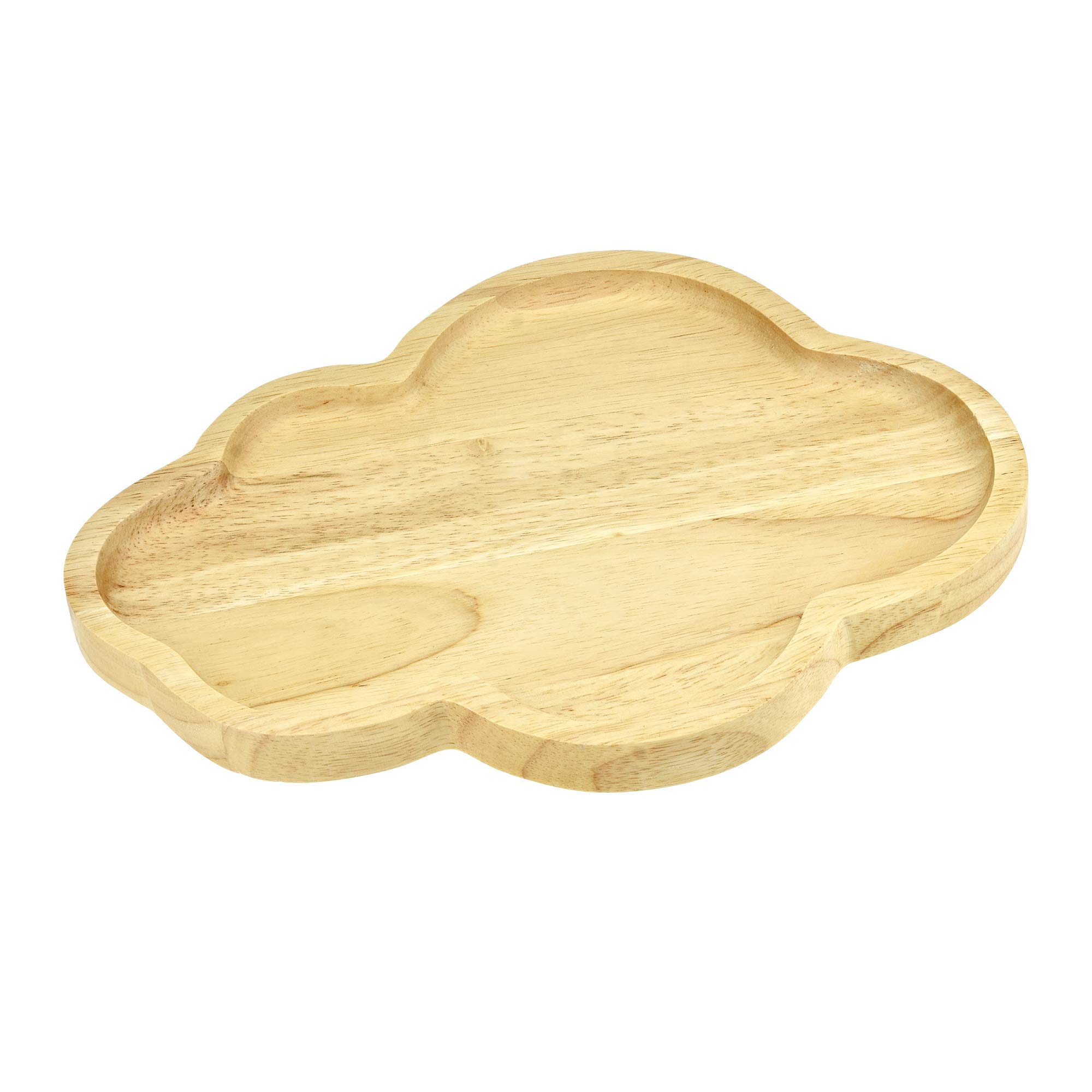 AeraVida Hand Carved Natural Wood Serving Plate - Cloud Shaped Wooden Platter for Cheese, Fruits & Appetizers | Unique Wooden Home Decor for Dining & Kitchen | Eco-Friendly Wooden Dish for Parties & Gifts