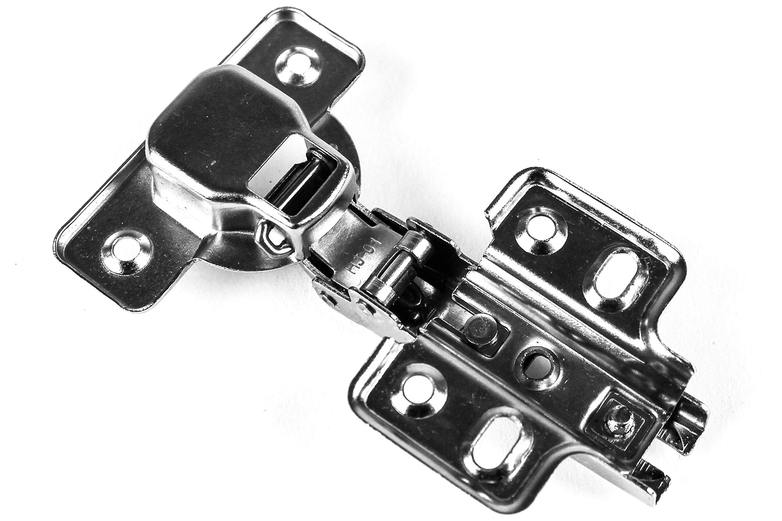 100-Pack Berta Full Overlay Frameless European Hinges - 105° 2-Cam 4-Way Adjustable Concealed Cabinet Hinges with Screws for Kitchen, Bathroom & Wardrobe Doors (100 Pieces)