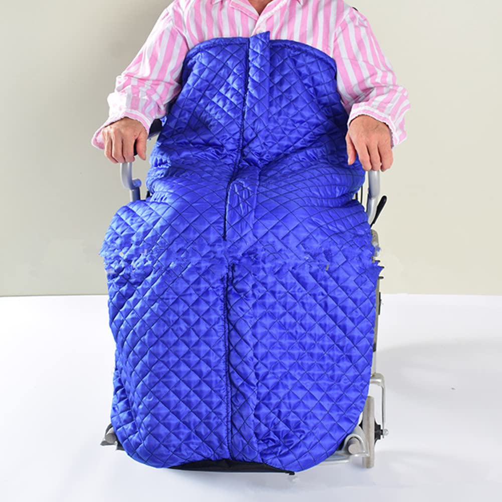 Waterproof Fleece-Lined Wheelchair Warmer Cover for Adults - Cozy & Warm Blue Blanket - Perfect for Cold Weather, Outdoor Use & Comfort at Home