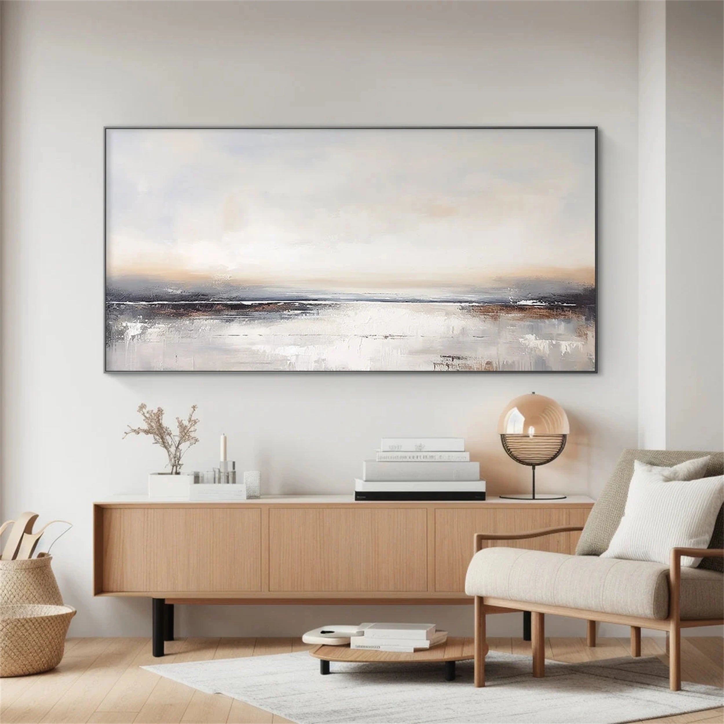 Abstract Painting #AB 089 - Modern Wall Art Decor for Living Room, Bedroom & Office - Unique Handmade Canvas Artwork