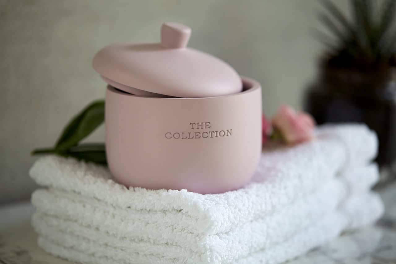 WENKO Universal Cosmetic Storage Box - The Collection Rose | Makeup Organizer, Cotton Swab Holder | 0.413L Capacity, Polyresin, 11x11x11cm | Perfect for Vanity, Bathroom & Travel Organization