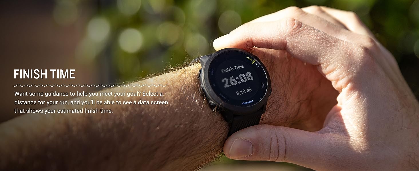 Garmin Forerunner 55 GPS Running Watch - Heart Rate Monitor, Smart Notifications, 2-Week Battery Life for Men & Women - Perfect for Jogging, Training & Outdoor Activities