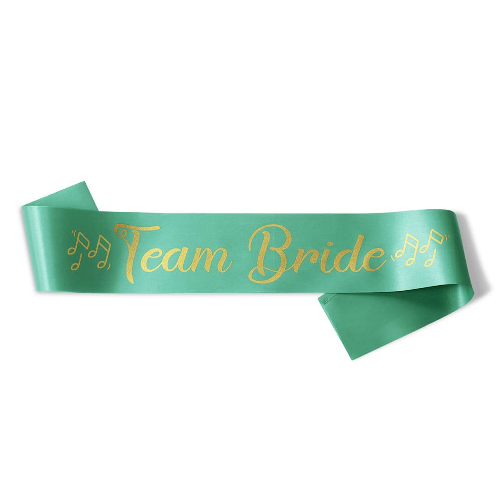 Team Bride Sash - Mint Green Bridal Shower & Bachelorette Party Decorations - Perfect for Wedding Showers, Hen Nights & Bridal Party Favors
