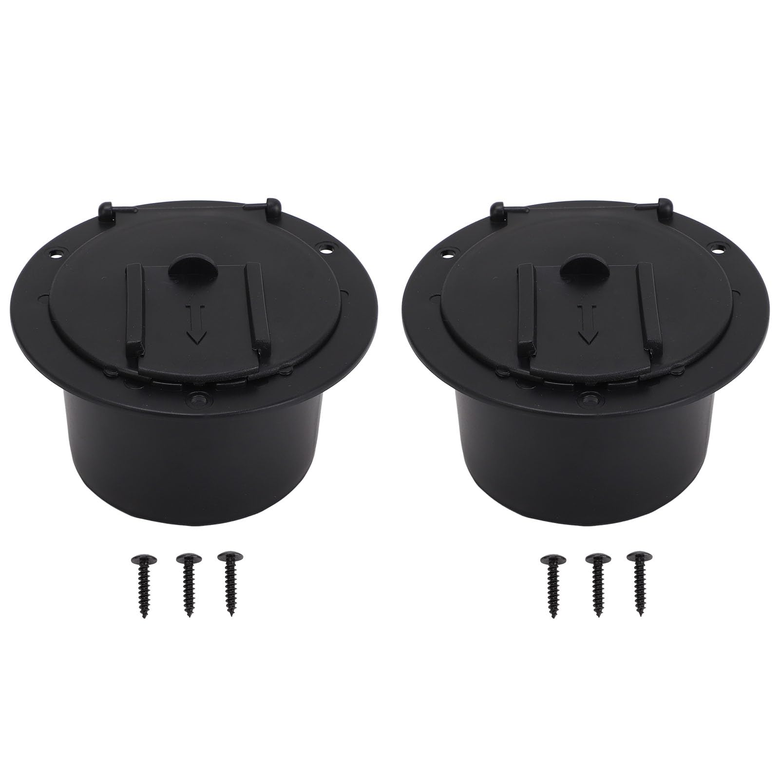 RV Electrical Cable Hatch Cover - 50 Amp Round Power Cord Access Port for RV Trailers & Campers (2-Pack) - Weatherproof Electric Hookup Solution for Outdoor Camping & RV Parks
