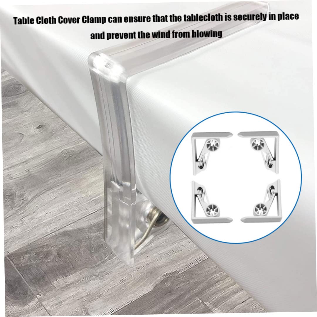 4PCS Plastic Table Cover Clips - Heavy Duty Tablecloth Clamps for Outdoor Party, Picnic, Wedding & Event Decor - Secure Table Skirts & Linens