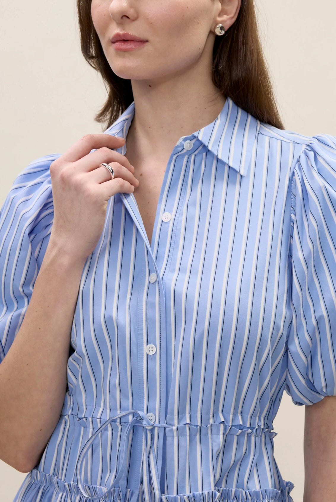 Priya Poplin Shirt Dress - Women's Lightweight Button Down Casual Dress for Summer | Perfect for Office, Brunch & Weekend Outings