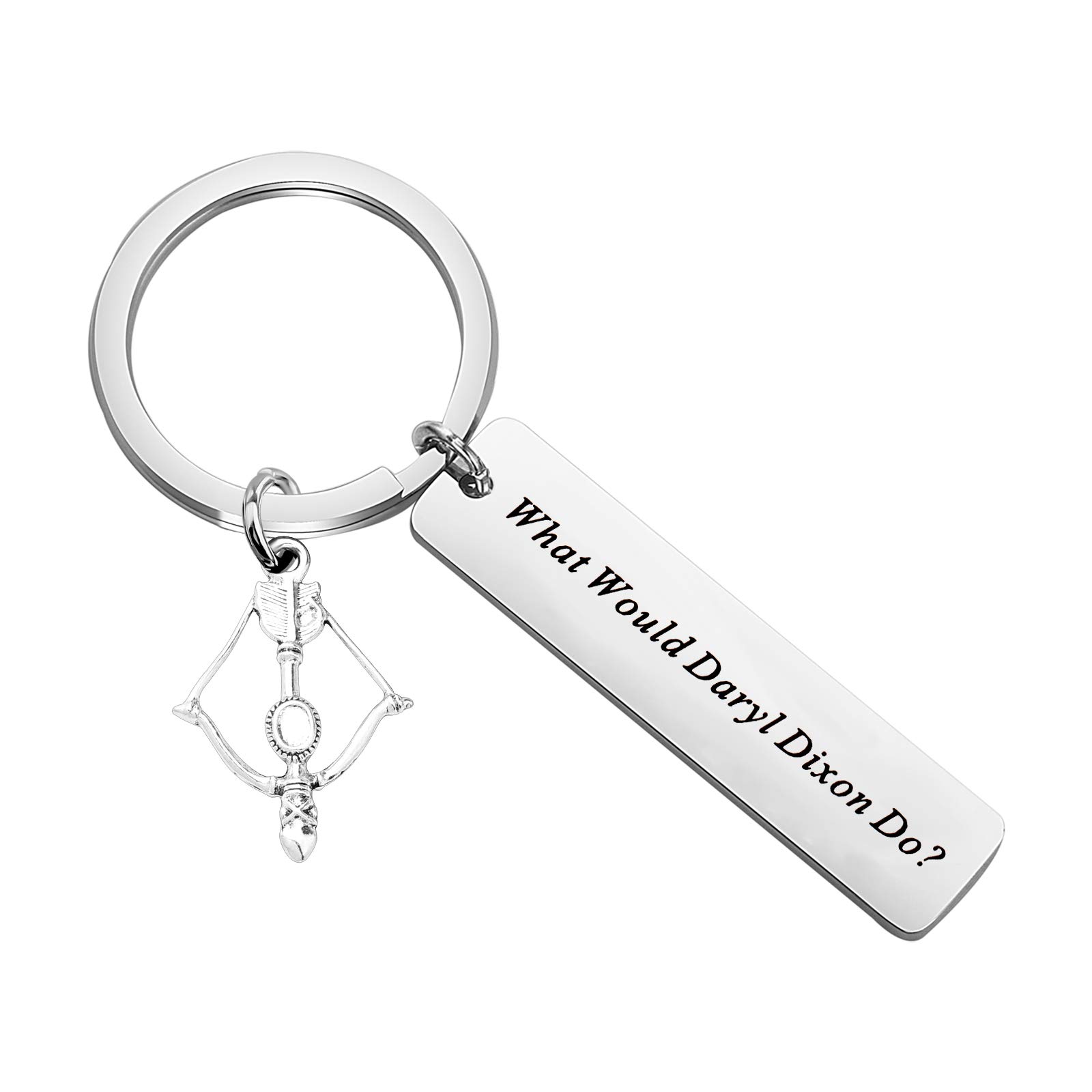 SEIRAA The Walking Dead Inspired Keychain - Zombie Apocalypse Gift for TWD Fans - WWDD (What Would Daryl Dixon Do) Keychain - Perfect for Cosplay, Fan Collections & Survival Enthusiasts