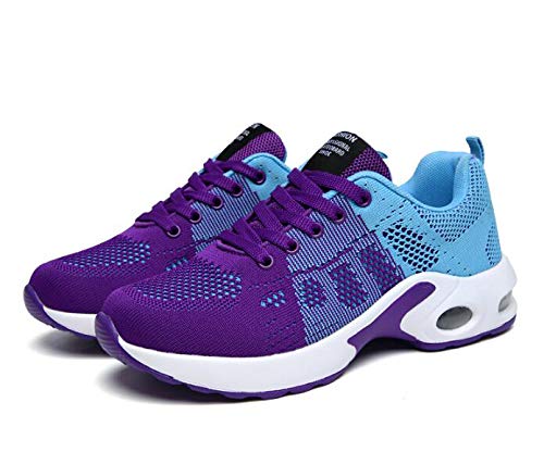Women's Breathable Mesh Sneakers - Comfortable Casual Lace-Up Walking Shoes with Cushion Support for College Students | Perfect for Campus, Gym & Everyday Wear