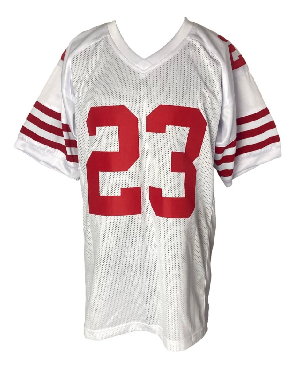 Authentic Christian McCaffrey San Francisco 49ers Signed White Football Jersey - Limited Edition Collectible for NFL Fans, Sports Memorabilia & Home Decor